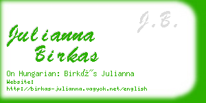 julianna birkas business card